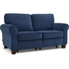 image:imageMCombo 677 Loveseat Sofa 2Seater Small Couch for Small Spaces Classic Rolled Arm Upholstered Sofa with Solid Wood Legs for Living Room Removable Cover Chenille Fabric VE730 Navy BlueNavy Blue
