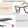 image:imageMCombo Outdoor Steel Chaise Lounge Chair with Removable Canopy and Cushions Reclining Chair wSide Pocket Arc Stand for Beach Poolside Backyard Balcony Porch 4097 BeigeBeige