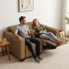 image:imageMCombo 854 Zero Wall Hugger Power Recliner Sofa HL198M3 Toast  3Seater Power Headrest USB A amp C Charge Ports Solid Wood Legs Small Spaces Living Room Breathable Faux LeatherGinger