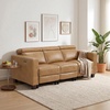 image:imageMCombo 854 Zero Wall Hugger Power Recliner Sofa HL198M3 Toast  3Seater Power Headrest USB A amp C Charge Ports Solid Wood Legs Small Spaces Living Room Breathable Faux LeatherToast