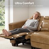 image:imageMCombo 854 Zero Wall Hugger Power Recliner Sofa HL198M3 Toast  3Seater Power Headrest USB A amp C Charge Ports Solid Wood Legs Small Spaces Living Room Breathable Faux LeatherGinger