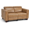 image:imageMCombo 854 Zero Wall Hugger Power Recliner Sofa HL198M3 Toast  3Seater Power Headrest USB A amp C Charge Ports Solid Wood Legs Small Spaces Living Room Breathable Faux LeatherToast