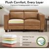 image:imageMCombo 854 Zero Wall Hugger Power Recliner Sofa HL198M3 Toast  3Seater Power Headrest USB A amp C Charge Ports Solid Wood Legs Small Spaces Living Room Breathable Faux LeatherToast