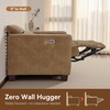 image:imageMCombo 854 Zero Wall Hugger Power Recliner Sofa HL198M3 Toast  3Seater Power Headrest USB A amp C Charge Ports Solid Wood Legs Small Spaces Living Room Breathable Faux LeatherGinger