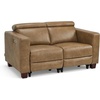 image:imageMCombo 854 Zero Wall Hugger Power Recliner Sofa HL198M3 Toast  3Seater Power Headrest USB A amp C Charge Ports Solid Wood Legs Small Spaces Living Room Breathable Faux LeatherGinger
