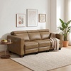 image:imageMCombo 854 Zero Wall Hugger Power Recliner Sofa HL198M3 Toast  3Seater Power Headrest USB A amp C Charge Ports Solid Wood Legs Small Spaces Living Room Breathable Faux LeatherGinger