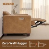 image:imageMCombo 854 Zero Wall Hugger Power Recliner Sofa HL198M3 Toast  3Seater Power Headrest USB A amp C Charge Ports Solid Wood Legs Small Spaces Living Room Breathable Faux LeatherToast