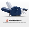 image:imageMCombo Dual Motor Power Lift Recliner Chair for Elderly Massage and Heat Lay Flat Zero Gravity Home Button USB Port Faux Leather 7680 Cream White LargeNavy Blue