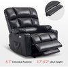 image:imageMCombo Dual Motor Power Lift Recliner Chair for Elderly Massage and Heat Lay Flat Zero Gravity Home Button USB Port Faux Leather 7680 Cream White LargeBlack