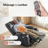 image:imageMCombo Dual Motor Power Lift Recliner Chair for Elderly Massage and Heat Lay Flat Zero Gravity Home Button USB Port Faux Leather 7680 Cream White LargeDark Grey