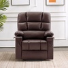 image:imageMCombo Dual Motor Power Lift Recliner Chair for Elderly Massage and Heat Lay Flat Zero Gravity Home Button USB Port Faux Leather 7680 Cream White LargeLight Brown