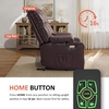 image:imageMCombo Dual Motor Power Lift Recliner Chair for Elderly Massage and Heat Lay Flat Zero Gravity Home Button USB Port Faux Leather 7680 Cream White LargeDark Brown