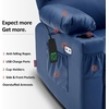 image:imageMCombo Dual Motor Power Lift Recliner Chair for Elderly Massage and Heat Lay Flat Zero Gravity Home Button USB Port Faux Leather 7680 Cream White LargeNavy Blue