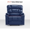 image:imageMCombo Dual Motor Power Lift Recliner Chair for Elderly Massage and Heat Lay Flat Zero Gravity Home Button USB Port Faux Leather 7680 Cream White LargeNavy Blue