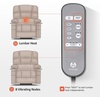 image:imageMCombo Dual Motor Power Lift Recliner Chair for Elderly Massage and Heat Lay Flat Zero Gravity Home Button USB Port Faux Leather 7680 Cream White LargeBlack
