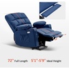 image:imageMCombo Dual Motor Power Lift Recliner Chair for Elderly Massage and Heat Lay Flat Zero Gravity Home Button USB Port Faux Leather 7680 Cream White LargeNavy Blue