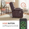 image:imageMCombo Dual Motor Power Lift Recliner Chair for Elderly Massage and Heat Lay Flat Zero Gravity Home Button USB Port Faux Leather 7680 Cream White LargeDark Brown