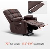 image:imageMCombo Dual Motor Power Lift Recliner Chair for Elderly Massage and Heat Lay Flat Zero Gravity Home Button USB Port Faux Leather 7680 Cream White LargeLight Brown