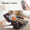 image:imageMCombo Dual Motor Power Lift Recliner Chair for Elderly Massage and Heat Lay Flat Zero Gravity Home Button USB Port Faux Leather 7680 Cream White LargeDark Brown