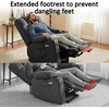 image:imageMCombo Dual Motor Power Lift Recliner Chair for Elderly Massage and Heat Lay Flat Zero Gravity Home Button USB Port Faux Leather 7680 Cream White LargeBlack