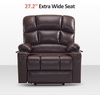 image:imageMCombo Dual Motor Power Lift Recliner Chair for Elderly Massage and Heat Lay Flat Zero Gravity Home Button USB Port Faux Leather 7680 Cream White LargeDark Brown