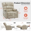 image:imageMCombo Dual Motor Power Lift Recliner Chair for Elderly Massage and Heat Lay Flat Zero Gravity Home Button USB Port Faux Leather 7680 Cream White LargeBeige