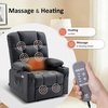 image:imageMCombo Dual Motor Power Lift Recliner Chair for Elderly Massage and Heat Lay Flat Zero Gravity Home Button USB Port Faux Leather 7680 Cream White LargeBlack