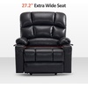 image:imageMCombo Dual Motor Power Lift Recliner Chair for Elderly Massage and Heat Lay Flat Zero Gravity Home Button USB Port Faux Leather 7680 Cream White LargeBlack