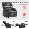 image:imageMCombo Dual Motor Power Lift Recliner Chair for Elderly Massage and Heat Lay Flat Zero Gravity Home Button USB Port Faux Leather 7680 Cream White LargeDark Grey