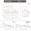 image:imageMCombo Dual Motor Power Lift Recliner Chair for Elderly Massage and Heat Lay Flat Zero Gravity Home Button USB Port Faux Leather 7680 Cream White LargeBlack