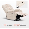 image:imageMCombo Dual Motor Power Lift Recliner Chair for Elderly Massage and Heat Lay Flat Zero Gravity Home Button USB Port Faux Leather 7680 Cream White LargeCream White