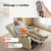 image:imageMCombo Dual Motor Power Lift Recliner Chair for Elderly Massage and Heat Lay Flat Zero Gravity Home Button USB Port Faux Leather 7680 Cream White LargeBeige