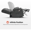 image:imageMCombo Dual Motor Power Lift Recliner Chair for Elderly Massage and Heat Lay Flat Zero Gravity Home Button USB Port Faux Leather 7680 Cream White LargeDark Grey