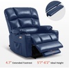 image:imageMCombo Dual Motor Power Lift Recliner Chair for Elderly Massage and Heat Lay Flat Zero Gravity Home Button USB Port Faux Leather 7680 Cream White LargeNavy Blue