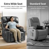 image:imageMCombo Dual Motor Power Lift Recliner Chair for Elderly Massage and Heat Lay Flat Zero Gravity Home Button USB Port Faux Leather 7680 Cream White LargeDark Grey