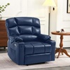 image:imageMCombo Dual Motor Power Lift Recliner Chair for Elderly Massage and Heat Lay Flat Zero Gravity Home Button USB Port Faux Leather 7680 Cream White LargeNavy Blue