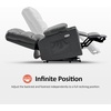 image:imageMCombo Dual Motor Power Lift Recliner Chair for Elderly Massage and Heat Lay Flat Zero Gravity Home Button USB Port Faux Leather 7680 Cream White LargeDark Grey