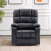 image:imageMCombo Dual Motor Power Lift Recliner Chair for Elderly Massage and Heat Lay Flat Zero Gravity Home Button USB Port Faux Leather 7680 Cream White LargeBlack
