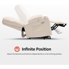 image:imageMCombo Dual Motor Power Lift Recliner Chair for Elderly Massage and Heat Lay Flat Zero Gravity Home Button USB Port Faux Leather 7680 Cream White LargeCream White