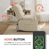 image:imageMCombo Dual Motor Power Lift Recliner Chair for Elderly Massage and Heat Lay Flat Zero Gravity Home Button USB Port Faux Leather 7680 Cream White LargeBeige