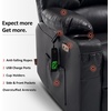 image:imageMCombo Dual Motor Power Lift Recliner Chair for Elderly Massage and Heat Lay Flat Zero Gravity Home Button USB Port Faux Leather 7680 Cream White LargeBlack