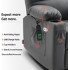 image:imageMCombo Dual Motor Power Lift Recliner Chair for Elderly Massage and Heat Lay Flat Zero Gravity Home Button USB Port Faux Leather 7680 Cream White LargeDark Grey