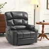 image:imageMCombo Dual Motor Power Lift Recliner Chair for Elderly Massage and Heat Lay Flat Zero Gravity Home Button USB Port Faux Leather 7680 Cream White LargeDark Grey