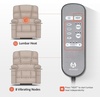 image:imageMCombo Dual Motor Power Lift Recliner Chair for Elderly Massage and Heat Lay Flat Zero Gravity Home Button USB Port Faux Leather 7680 Cream White LargeNavy Blue