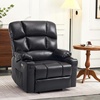 image:imageMCombo Dual Motor Power Lift Recliner Chair for Elderly Massage and Heat Lay Flat Zero Gravity Home Button USB Port Faux Leather 7680 Cream White LargeBlack