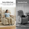 image:imageMCombo Dual Motor Power Lift Recliner Chair for Elderly Massage and Heat Lay Flat Zero Gravity Home Button USB Port Faux Leather 7680 Cream White LargeBeige