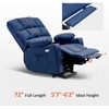 image:imageMCombo Dual Motor Power Lift Recliner Chair for Elderly Massage and Heat Lay Flat Zero Gravity Home Button USB Port Faux Leather 7680 Cream White LargeNavy Blue