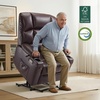 image:imageMCombo Dual Motor Power Lift Recliner Chair for Elderly Massage and Heat Lay Flat Zero Gravity Home Button USB Port Faux Leather 7680 Cream White LargeDark Brown