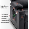 image:imageMCombo Dual Motor Power Lift Recliner Chair for Elderly Massage and Heat Lay Flat Zero Gravity Home Button USB Port Faux Leather 7680 Cream White LargeBlack