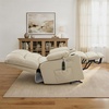 image:imageMCombo Dual Motor Power Lift Recliner Chair for Elderly Massage and Heat Lay Flat Zero Gravity Home Button USB Port Faux Leather 7680 Cream White LargeBeige